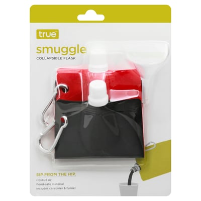 True 3461 Smuggle 6 oz Collapsible Flasks (Set of 2), Multicolor