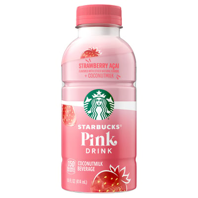 Starbucks - Starbucks, Coconutmilk Beverage, Strawberry Acai, Pink
