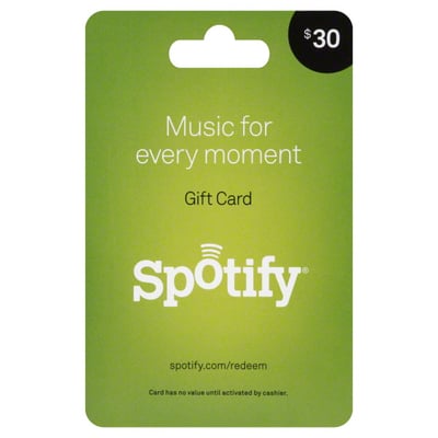 Spotify - Spotify Gift Card, $30, Shop