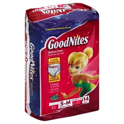 Goodnites - GoodNites, Bedtime Pants, S-M, 4-8 (38-65 lbs), Disney 