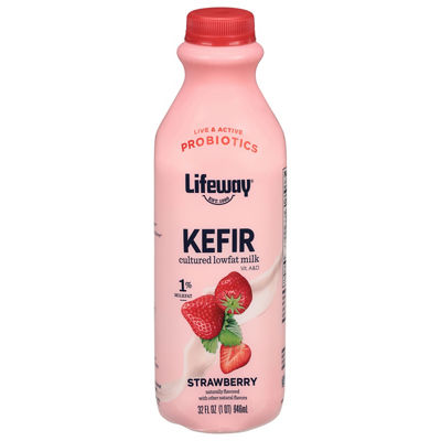 Lifeway - Lifeway Kefir Probiotic Strawberry Lowfat 1% Milk 32