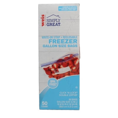 Weis Simply Great - Weis Simply Great Freezer Bag Gallon Reclosable Zipper  50CT (60 count), Shop