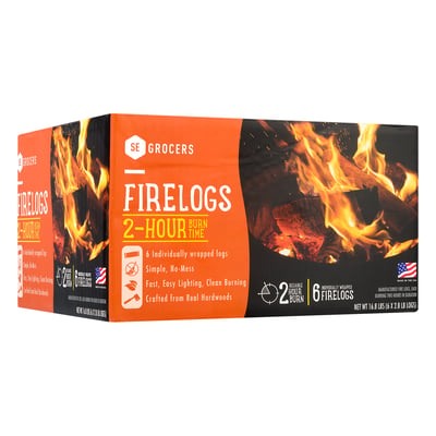SE Grocers - SE Grocers 2Hour Burn Time Firelogs 6 Pack (6 count) |  Winn-Dixie delivery - available in as little as two hours