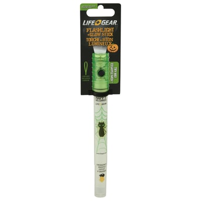 Life Gear Halloween Green Glow Stick Flashlight Whistle Flasher 