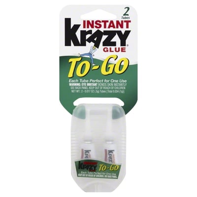 Krazy Glue - Krazy Glue Super Glue, Instant, To-Go (2 count