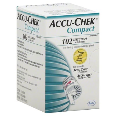 Accu-Chek Compact Plus Test Strips - 102 Count - Affordable OTC