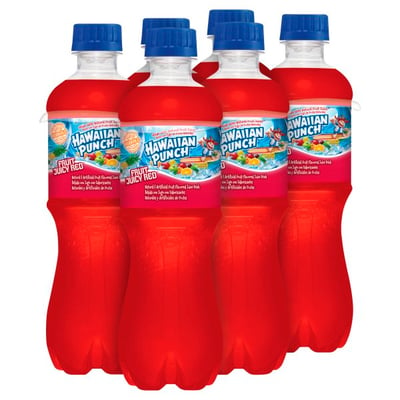 Hawaiian Punch Fruit Juicy Red, 10 fl oz bottles, 24 Count (4 Packs of 6)