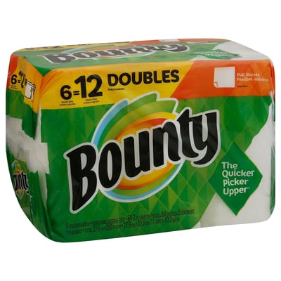 Bounty Select-A-Size Paper Towels, 12 Double Rolls, White
