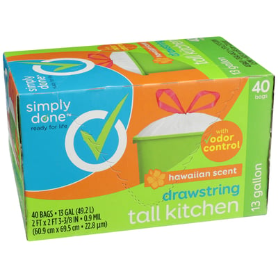 Simply Done Tall 13 Gallon Kitchen Drawstring Bags
