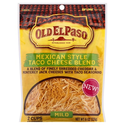 Shredded Mexican Style 4 Cheese Blend - Mexican Toppings - Old El Paso