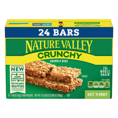 Nature Valley - Nature Valley, Granola Bars, Oats 'N Honey, Crunchy (24  count), Shop