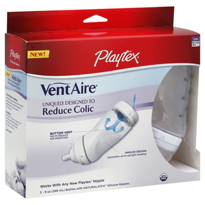 Playtex - Playtex, VentAire - Bottles, With Naturalatch Silicone