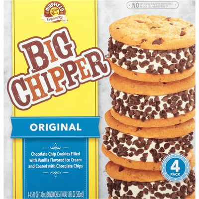 Mayfield Creamery Ice Cream Sandwiches, Strawberry Chocolate Chip, 6 Pack 6  ea, Shop