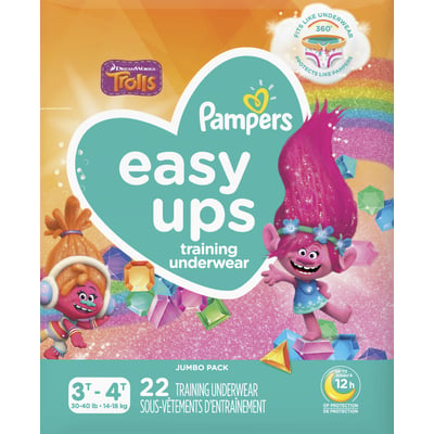 Pampers - Pampers Easy Ups Trolls 3T-4T Training Underwear 22 Pack