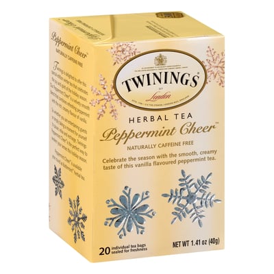 Twinings Buttermint Herbal Tea Bags, Caffeine Free, 20 Count Box