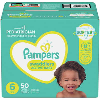 hooi hack Het beste Pampers - Pampers, Swaddlers Active Baby - Diapers, 6 (35+ lb), Super Pack  (50 count) | Shop | Stater Bros. Markets