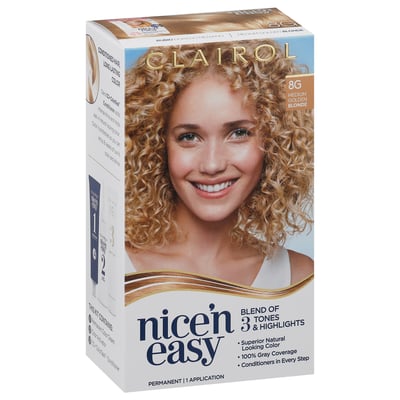 Nice 'N Easy - Nice 'N Easy, Permanent Hair Color, Medium Golden Blonde 8G  | Shop | Stater Bros. Markets