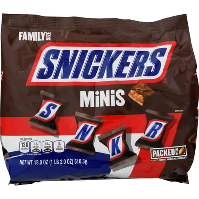 Snickers - Snickers Minis Chocolate Peanut Caramel Candy Bars 18 Ounces (18  ounces)
