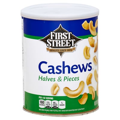First Street First Street Cashews Halves Pieces 14 Oz Online Grocery Shopping Delivery Smart And Final