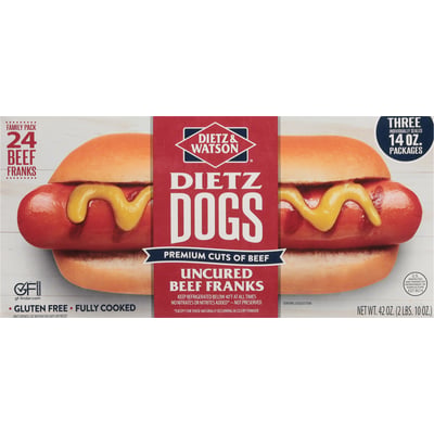 Dietz & Watson - Dietz & Watson, Franks, Uncured, Beef, Family