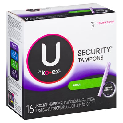 seriously Arthur paddle U By Kotex - U By Kotex, Security - Tampons, Plastic Applicator, Super,  Unscented (16 count) | Shop | Weis Markets