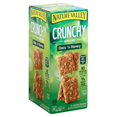 Nature Valley Nature Valley Crunchy Oats N Honey Granola Bars 1 49 Oz Pouches 98 Count Online Grocery Shopping Delivery Smart And Final
