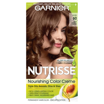 Shop Weis Nutrisse Creme, (Acorn) Hair - | Brown Color 60 Light (1 GARNIER, GARNIER Nourishing - Markets Natural | kit)