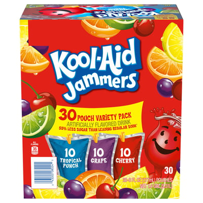 Kool-Aid - Kool-Aid, Jammers - Flavored Drink, Assorted, Variety Pack (30  count), Shop