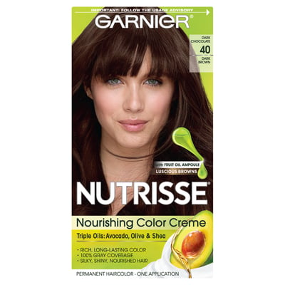 GARNIER - GARNIER, Nutrisse - Nourishing Hair Color Creme, 40 Dark Brown  (Dark Chocolate) (1 kit) | Shop | Weis Markets