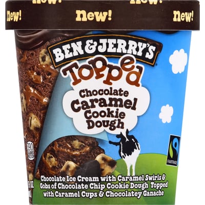 Ben & Jerrys - Ben & Jerry's Topped Chocolate Caramel Cookie Dough