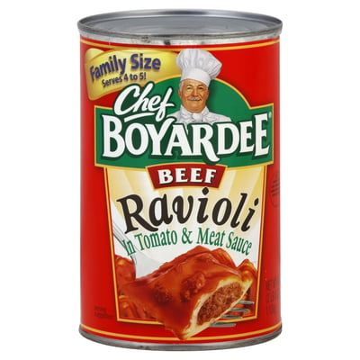 Save on Chef Boyardee Mini Micro Beef Ravioli in Tomato & Meat