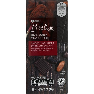 SE Grocers - Prestige Smooth Gourmet 85% Dark Chocolate Bar 3