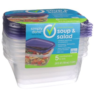 Simply Done - Simply Done, Snap And Store Soup & Salad Containers