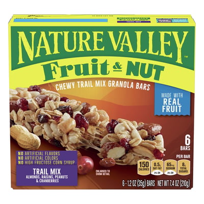 Nature Valley Granola Bar, Fruit & Nut, Trail Mix, Chewy
