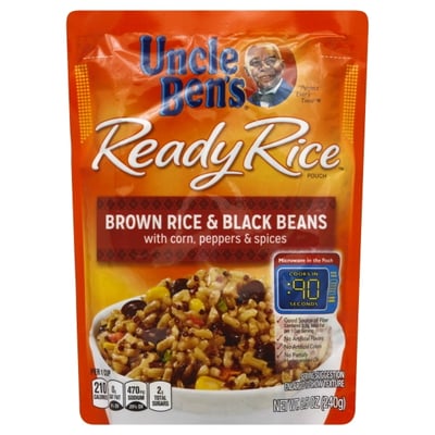 Uncle Bens - Uncle Bens Ready Rice Pouch, Brown Rice & Black Beans, with  Corn, Peppers & Spices (8.5 oz), Shop