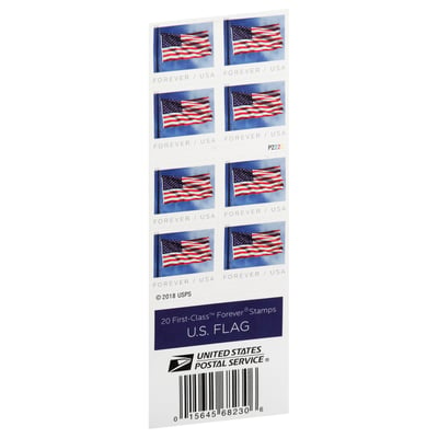 United States Postal Service - United States Postal Service, Forever -  Stamps, U.S. Flag (20 count), Shop