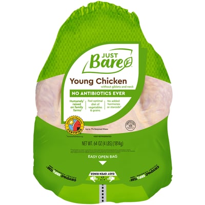 Just Bare - JUST BARE Natural Fresh Whole Chicken Bone-In (64 oz), Shop