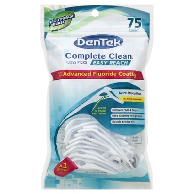 hjælper erfaring At tilpasse sig DenTek - DenTek, Complete Clean - Floss Picks, Mouthwash Blast, Easy Reach,  Ultra Strong (75 count) | Shop | Weis Markets