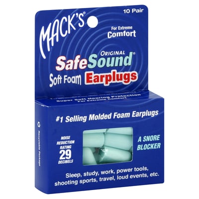 Macks - Macks, Original Soft Foam Earplugs, Safe Sound (10 count