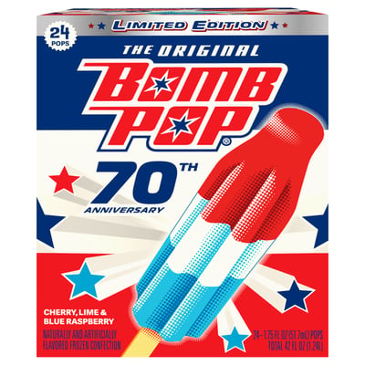 Bomb Pop - Bomb Pop, The Original Cherry, Lime & Blue Raspberry