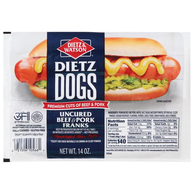 Dietz & Watson - Dietz & Watson, Dietz Dogs - Beef & Pork Franks