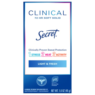 Secret - Secret Clinical + Strength Light &amp; Fresh Soft Solid ...