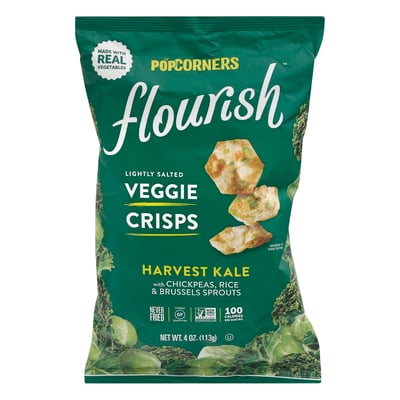 Popcorners Popcorners, Flourish - Veggie Crisps, Harvest Kale, Lightly Salted (4 oz) | Shop | Weis Markets