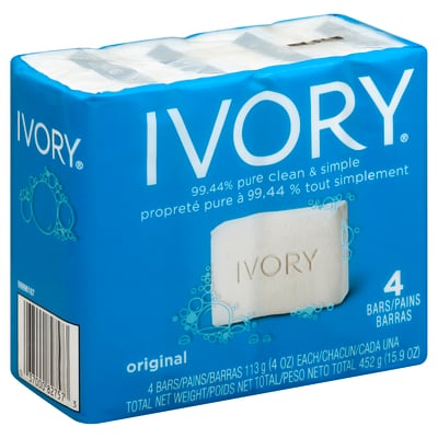 Ivory - Ivory, Bar Soap, Original (4 count) | Shop | Super 1 Foods