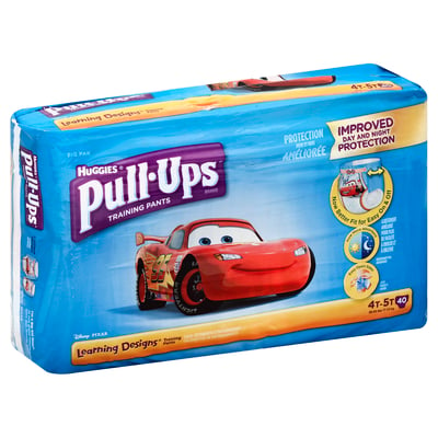Pull Ups - Pull Ups, Learning Designs - Training Pants, Disney/Pixar, 4T-5T  (38-50 lbs), Big Pak (40 count), Shop
