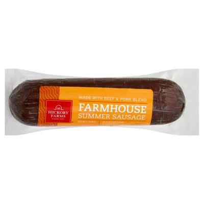 Hickory Farms Farmhouse Recipe Summer Sausage, Semi-Dry, Hardwood Smoked - 10 oz