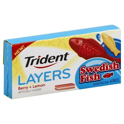 Trident - Trident, Layers - Gum, Sugar Free, Swedish Fish Berry + Lemon (14  count), Shop