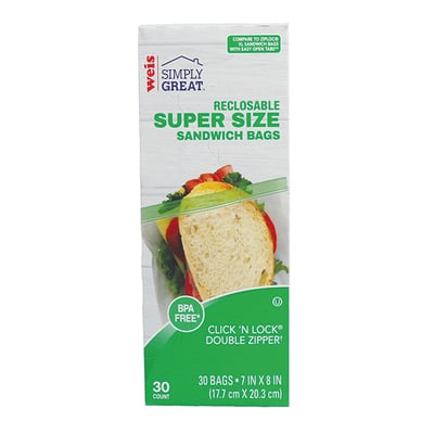 Reclosable Zipper Sandwich Bags Heavy Duty