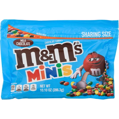 M&M's Chocolate Candies, Milk Chocolate, Minis, Family Size 16.9 Oz, Chocolate Candy