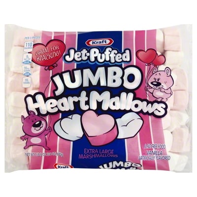 The Snackery Pink and White Heart Shaped Marshmallows, Vanilla and  Strawberry Flavored Puffy Hearts - 28 Oz. Bag
